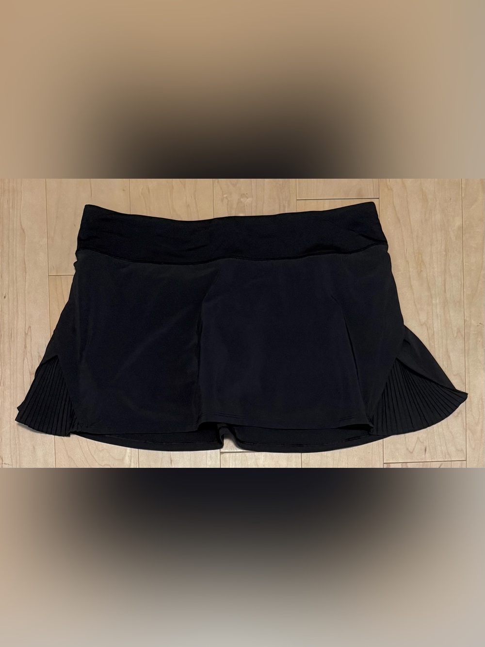 Lululemon Play Off The Pleats Skirt Black Stretch Golf Tennis Women’s 12